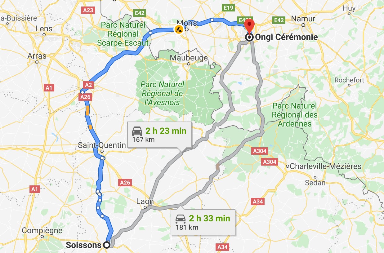 Itinéraire de Soissons
