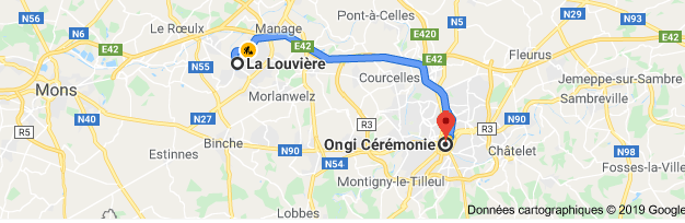 itinéraire de La Louvière