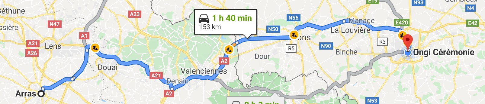 Itinéraire de Arras