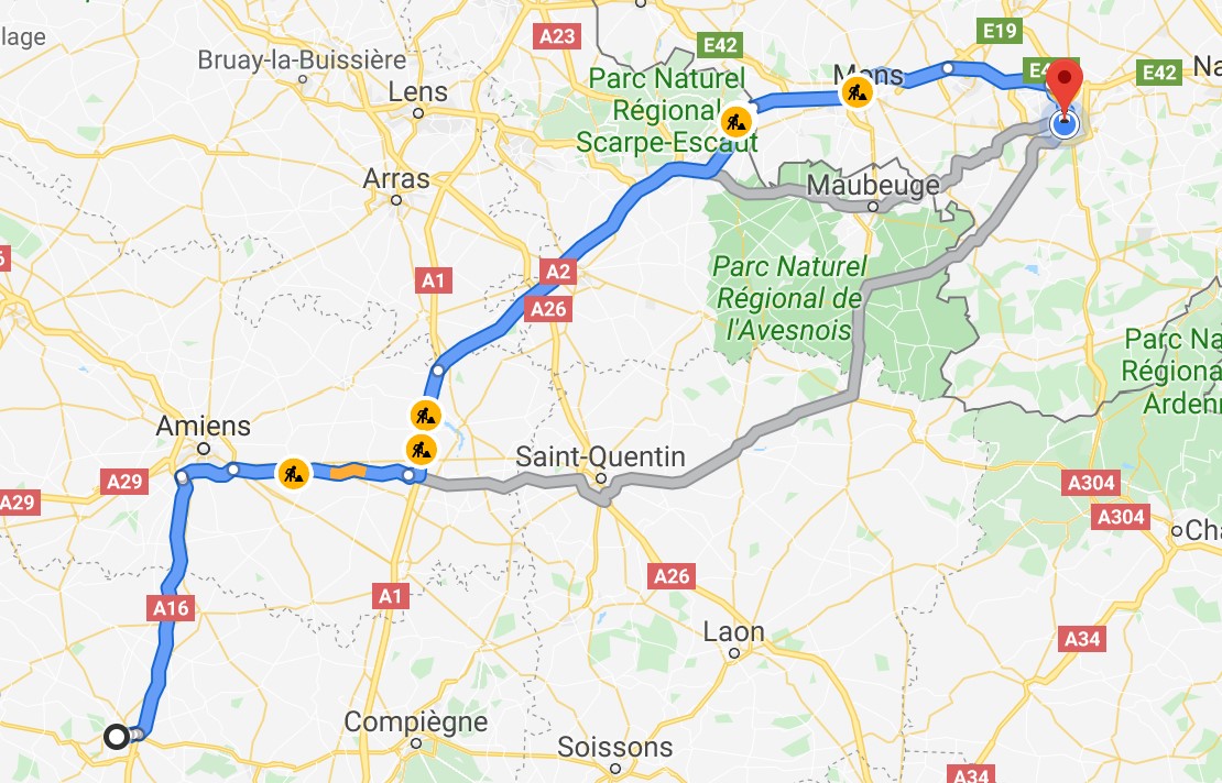 Itinéraire de Beauvais